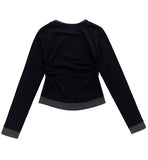SIDE SHIRRING LAYERED T