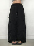 Bills Nylon Cargo Pintuck String Wide Pants