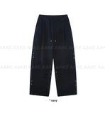 VELVET SNAP WIDE PANTS