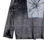 Growing printed velvet long sleeves