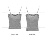 [U-BASIC] 2TYPE Ribbed Tube Top Sleeveless (with cup)