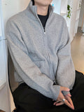 Cashlike full knit zip-up