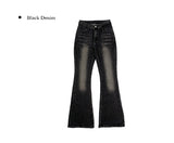 [Pelvic Pad] Pet Washing High Waist Denim Bootcut Pants