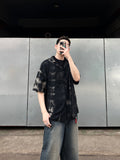 Tie-Dye Linen Half Shirt