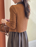 Aaron V-neck Punching Knit Cardigan