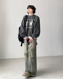 Naughty Double Knee Wide Denim