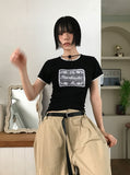 ROSE LACE HALF T