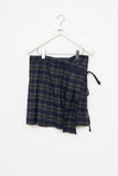 (W) Mitz Checked Pleats Skirt