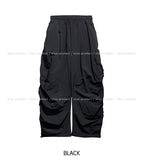 Uni Shirring Wide Cargo Pants
