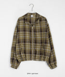 [BAONHAUS] Nakiki Check Zip-Up Jumper