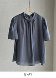 Grace Chiffon Shirring Short Sleeve Blouse