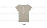 BACK BUTTON SLIT TEE