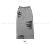 LETTERING MAXI SKIRT