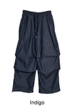 Kyren Balloon Pintuck Denim Pants