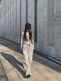 Muscle Cargo Denim Wide Pants
