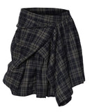 Asymmetrical Draped Layered Skirt