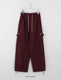 [unisex] Wills Side Snap Ribbed String Pants