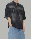 Nurse denim short sleeve shirt