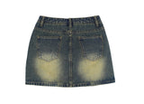[U-DENIM/Special Product] Keto Washing Denim Mini Skirt