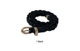 [Cowhide] SLIM WEAVING BELT