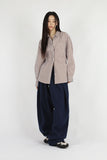 Folding line wide pants