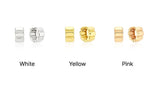 Ice Block Silver One-Touch Earrings M