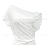 Drape Shirring Unbalance Off-Shoulder T-Shirt