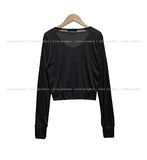 Summer Snap Button See-through Crop Cardigan