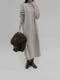 [Premium] Wool Back Turtleneck One Piece