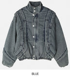 Kud cut denim padded jumper