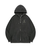 [2-WAY] Ear Stand Pigment Hood Zip-Up