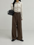 Two-Tuck Basic Wide Slacks
