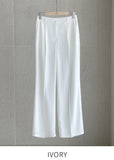 Hwie Pin Tuck Wide Straight Slacks