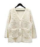 Blanket Pocket V-Neck Fur Cardigan