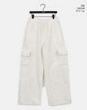 Moles Fluffy Fleece Wide Cargo Pocket Pants
