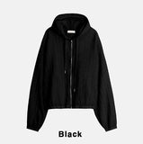 Uni Summer Light Crop Hooded Zip-Up