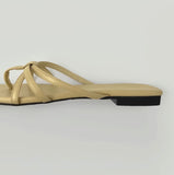 Basic Lovely Ribbon Twist Mules Summer Sandals Slippers