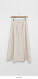 Lovey pin tuck cotton banding long skirt