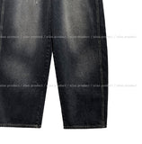 Tinted Washed String Balloon Denim Pants