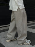 Solid Two-Tuck Cotton Pants