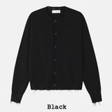 Flat Damage Knit Cardigan