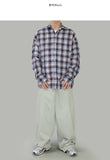 curd over check shirt