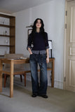 Modi Check Color Matching Three Quarter Collar Tee