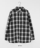 [unisex] Makodo Check Brushed Over Shirt