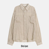 Crinkle Double Pocket Roll-up Check Shirt