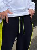 Side Color Matching Brushed Pants