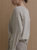 [Premium] Whole Garment Dust V-Neck Knit
