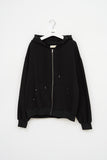 Stud Oversized Zip Hoodie