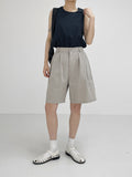Seed Cotton Banding Bermuda Pants