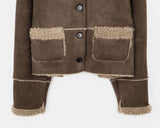 [MADE/Brushed Lining] Harbin Fluffy Suede Mustang Hood Short Coat